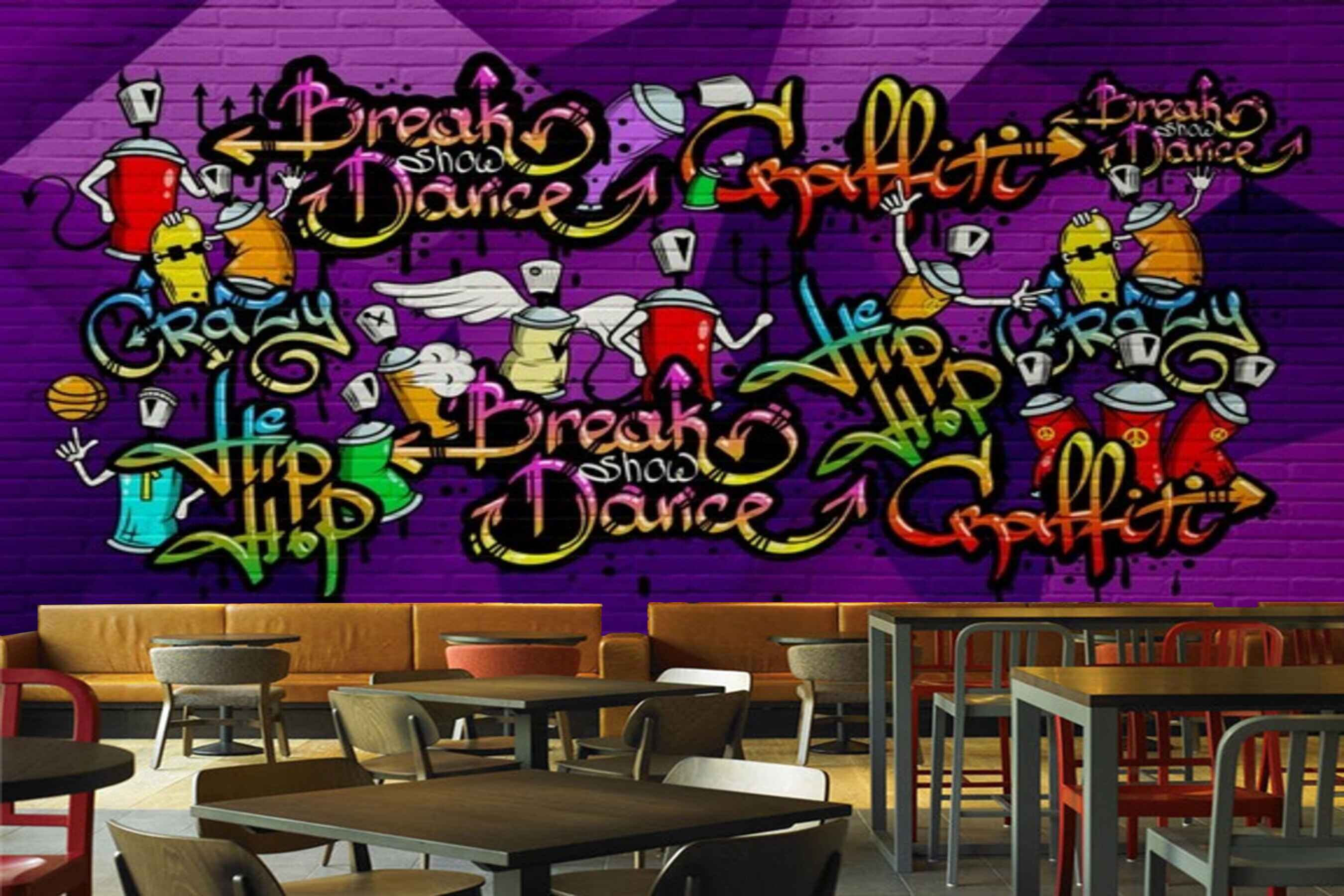 Avikalp MWZ3516 Break Dance Hip Hop Craffito Music HD Wallpaper for Disco Club Karaoke Avikalp MWZ3516 Break Dance Hip Hop Craffito Music HD Wallpaper for Disco Club Karaoke