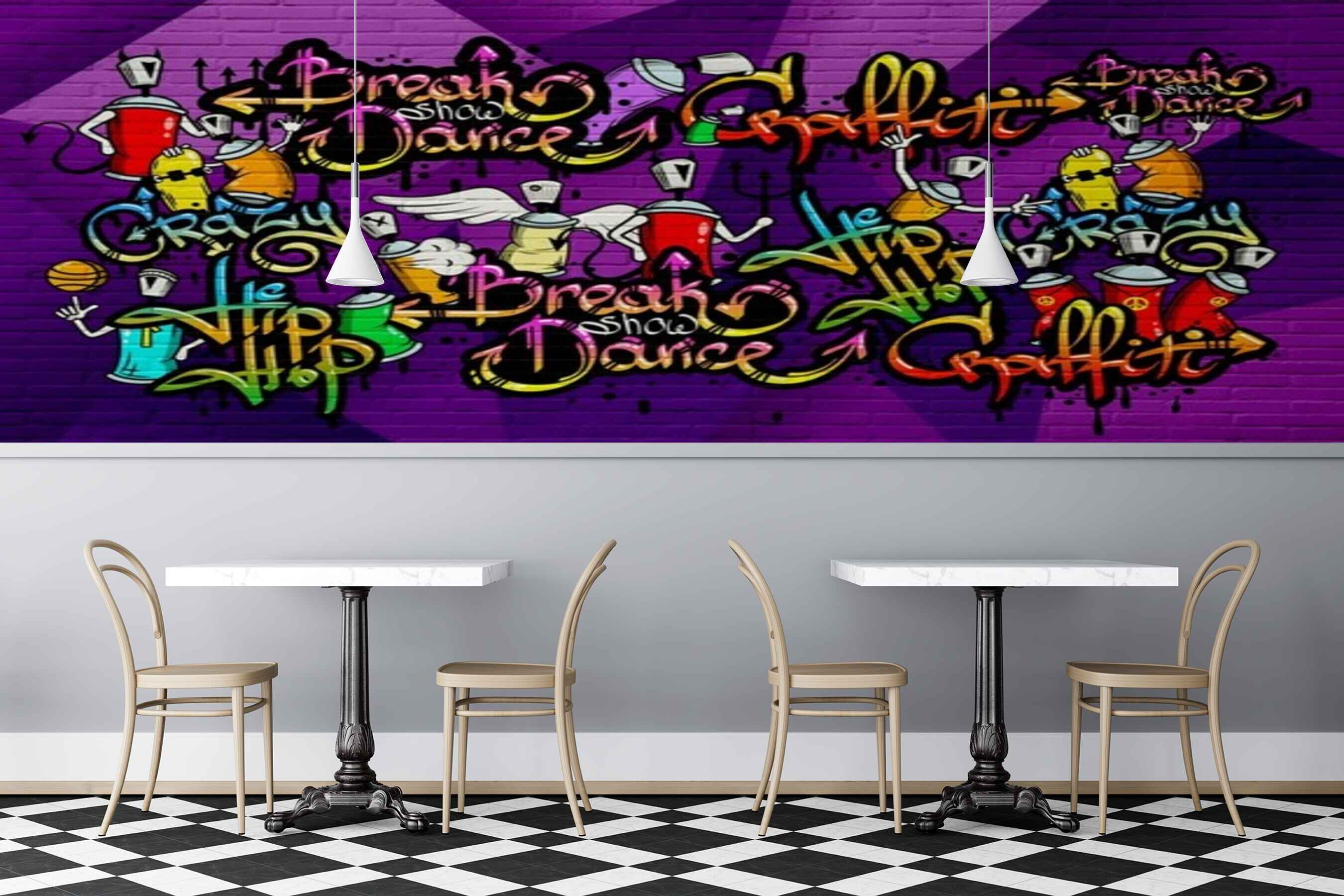 Avikalp MWZ3516 Break Dance Hip Hop Craffito Music HD Wallpaper for Disco Club Karaoke Avikalp MWZ3516 Break Dance Hip Hop Craffito Music HD Wallpaper for Disco Club Karaoke