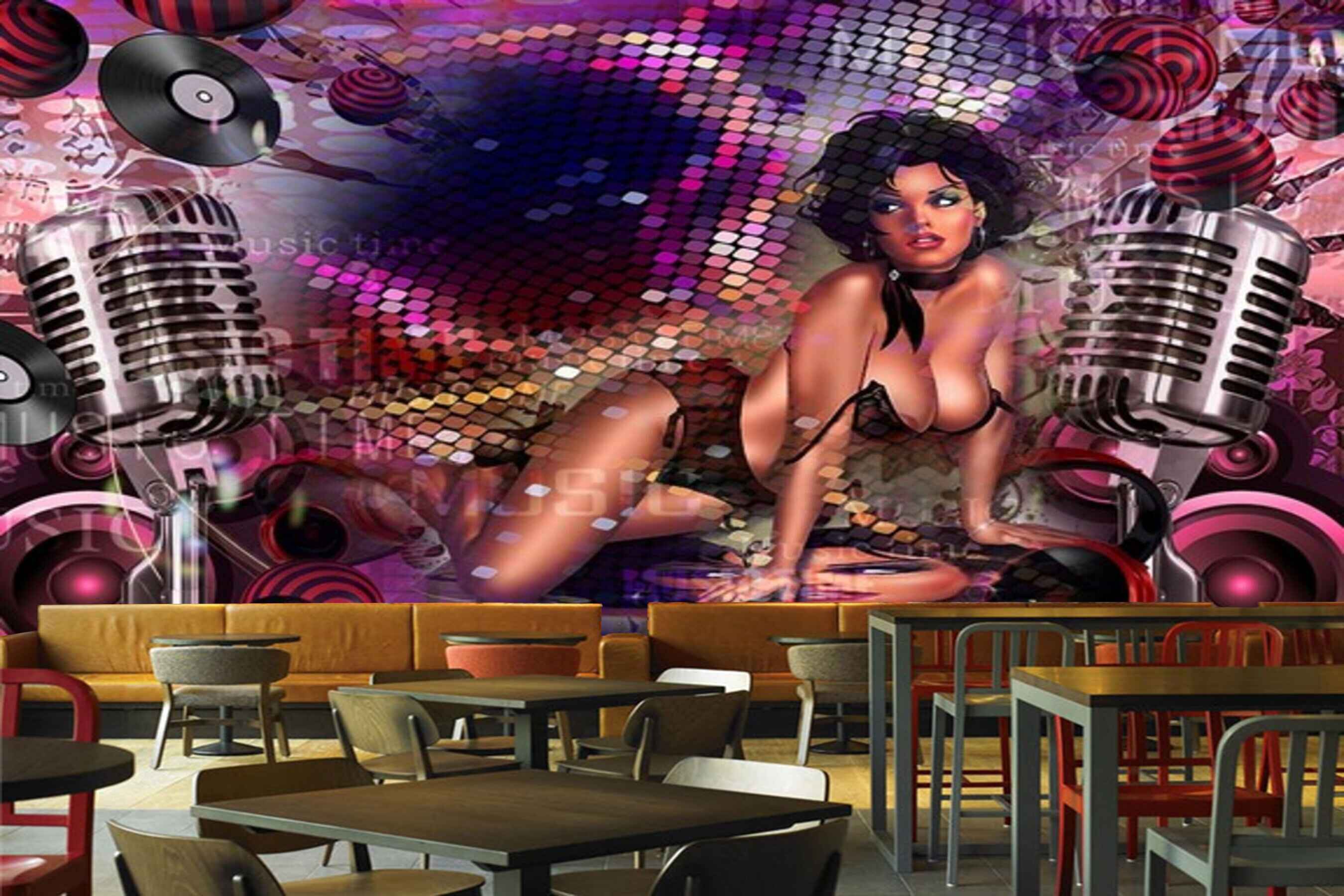 Avikalp MWZ3520 Girl Mics Music Lights Dj HD Wallpaper for Disco Club Karaoke Avikalp MWZ3520 Girl Mics Music Lights Dj HD Wallpaper for Disco Club Karaoke