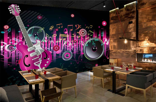 Avikalp MWZ3528 Guitar Musical Signs Instruments HD Wallpaper for Disco Club Karaoke