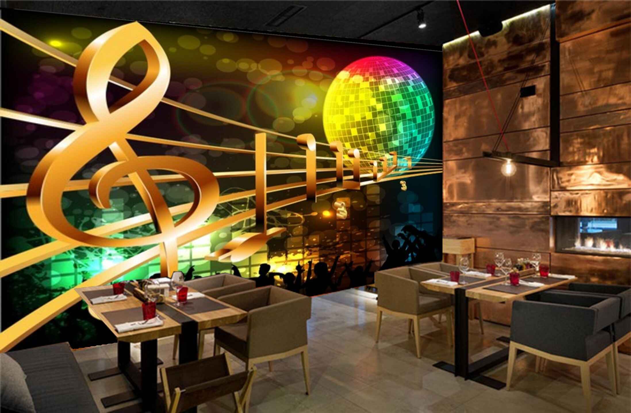 Avikalp MWZ3530 Music Sign Globe Lightings HD Wallpaper for Disco Club Karaoke Avikalp MWZ3530 Music Sign Globe Lightings HD Wallpaper for Disco Club Karaoke