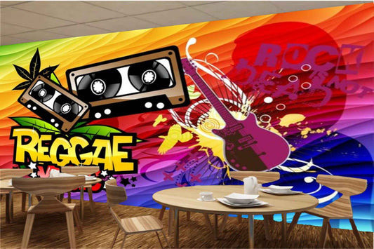 Avikalp MWZ3542 Reggage Music Guitar Tape Recorder HD Wallpaper for Disco Club Karaoke