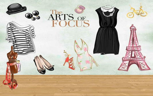 Avikalp MWZ3547 The Arts Of Focus Dresses Eiffel Tower HD Wallpaper for Fashion Boutique