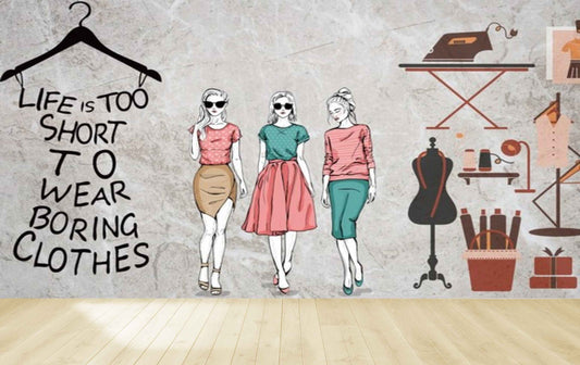 Avikalp MWZ3553 Fashion Clothes Life Products HD Wallpaper for Fashion Boutique