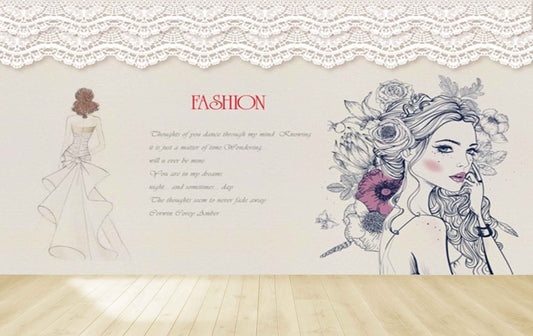 Avikalp MWZ3570 Girls Fashion Hair Styles HD Wallpaper for Fashion Boutique