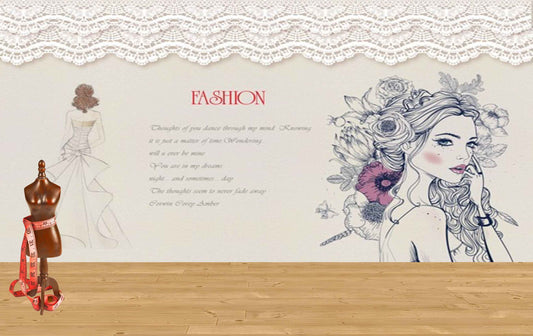 Avikalp MWZ3570 Girls Fashion Hair Styles HD Wallpaper for Fashion Boutique