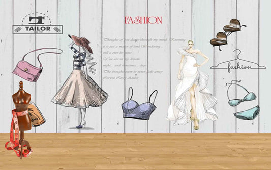 Avikalp MWZ3580 Fashion Girls Items Tailor HD Wallpaper for Fashion Boutique