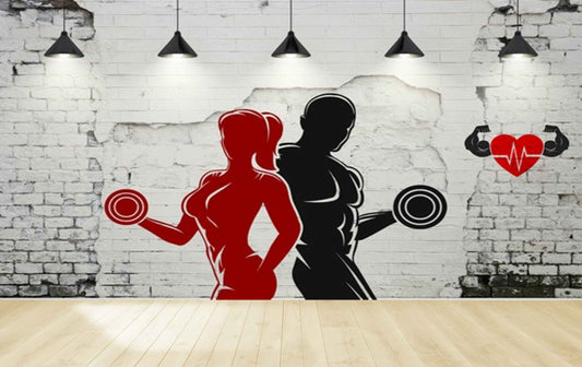 Avikalp MWZ3588 Men Women Gym Dumbells HD Wallpaper for Gym Fitness