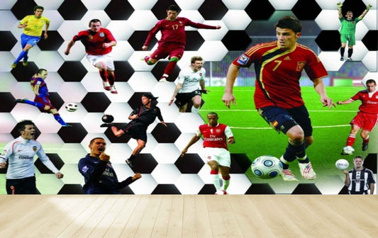 Avikalp MWZ3600 Foot Ball Players Young Boys HD Wallpaper for Gym Fitness