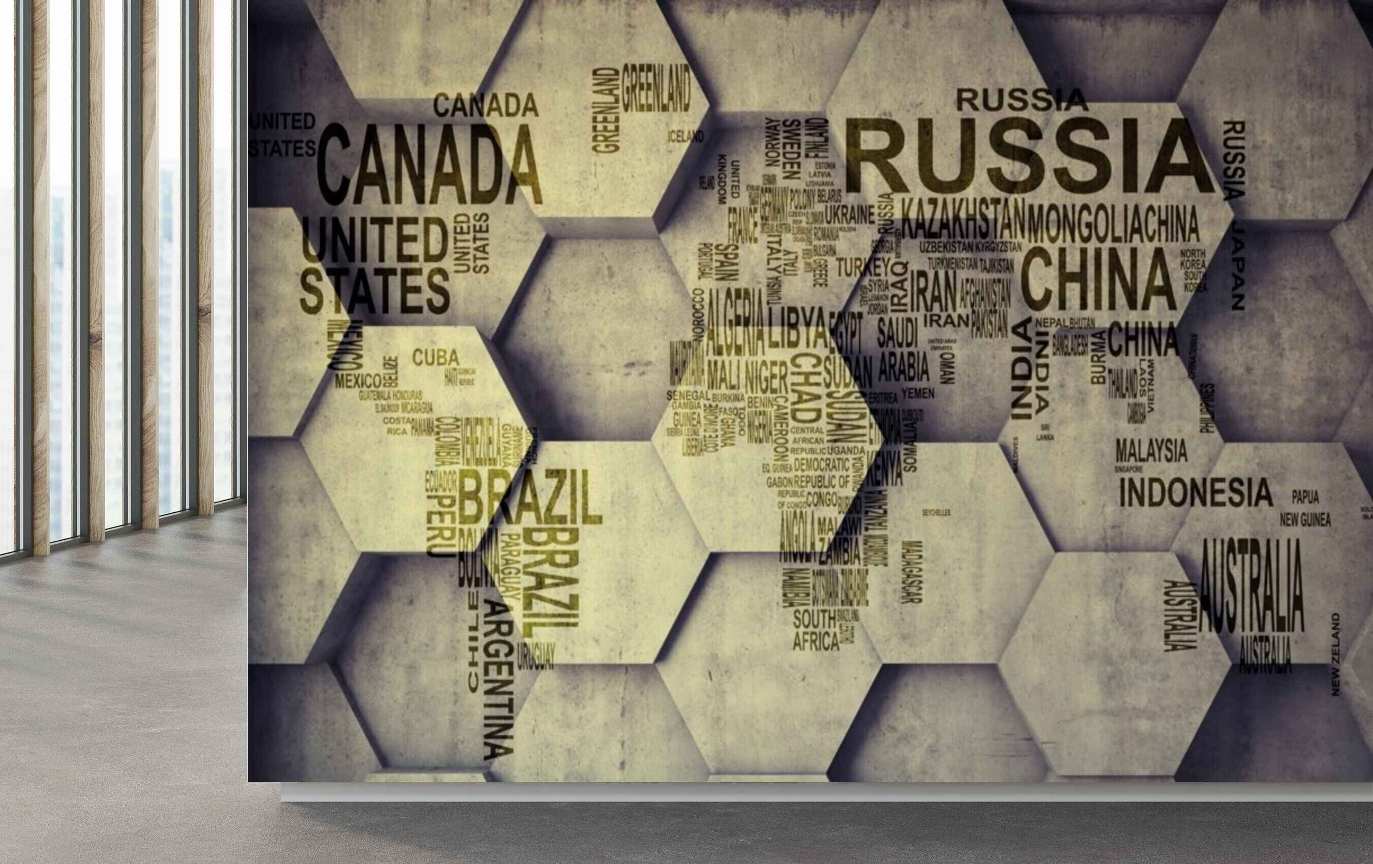 Avikalp MWZ3621 World Map Countries Names HD Wallpaper Avikalp MWZ3621 World Map Countries Names HD Wallpaper