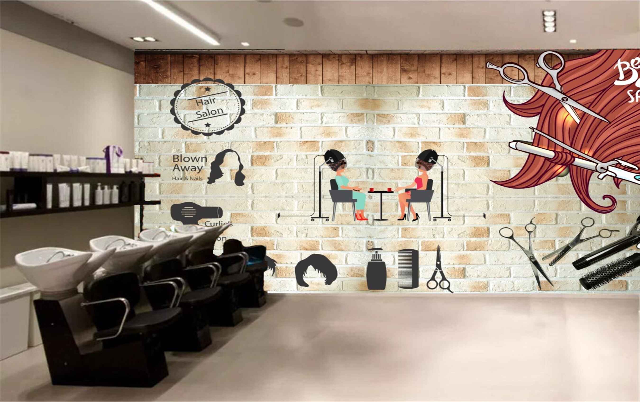 Avikalp MWZ3637 Hair Salon Fashion Styles HD Wallpaper for Salon Parlour Avikalp MWZ3637 Hair Salon Fashion Styles HD Wallpaper for Salon Parlour