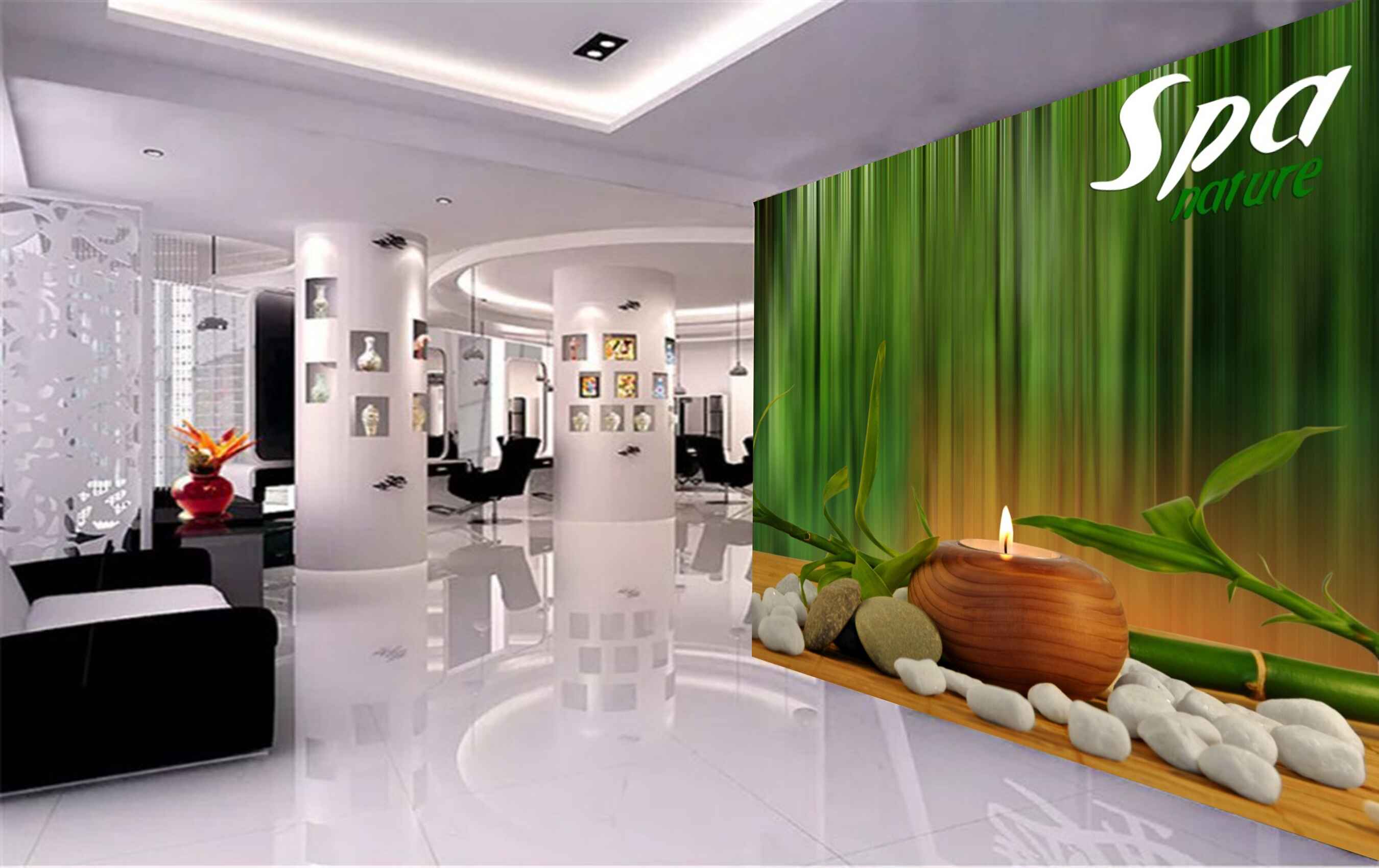 Avikalp MWZ3690 Spa Nature Candle Stones Green Leaves HD Wallpaper for Spa Avikalp MWZ3690 Spa Nature Candle Stones Green Leaves HD Wallpaper for Spa