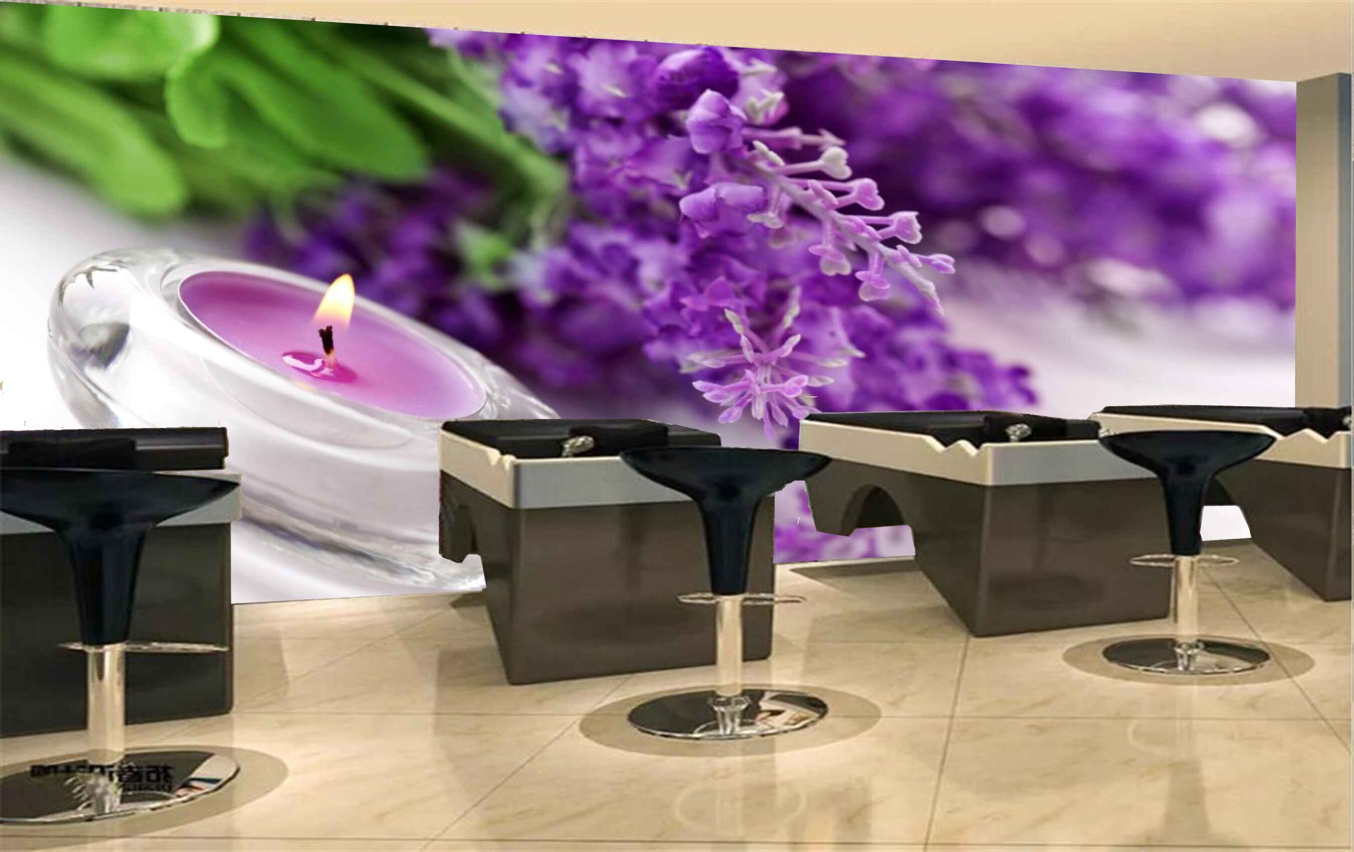 Avikalp MWZ3756 Purple Flowers Candles Leaves HD Wallpaper for Spa Avikalp MWZ3756 Purple Flowers Candles Leaves HD Wallpaper for Spa