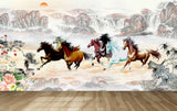 Avikalp MWZ3770 Sun Mountains Seven 7 Horses Flowers Leaves HD Wallpaper Avikalp MWZ3770 Sun Mountains Seven 7 Horses Flowers Leaves HD Wallpaper