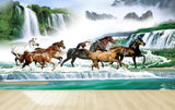 Avikalp MWZ3775 Seven 7 Horses Racing Waterfalls Mountians HD Wallpaper Avikalp MWZ3775 Seven 7 Horses Racing Waterfalls Mountians HD Wallpaper