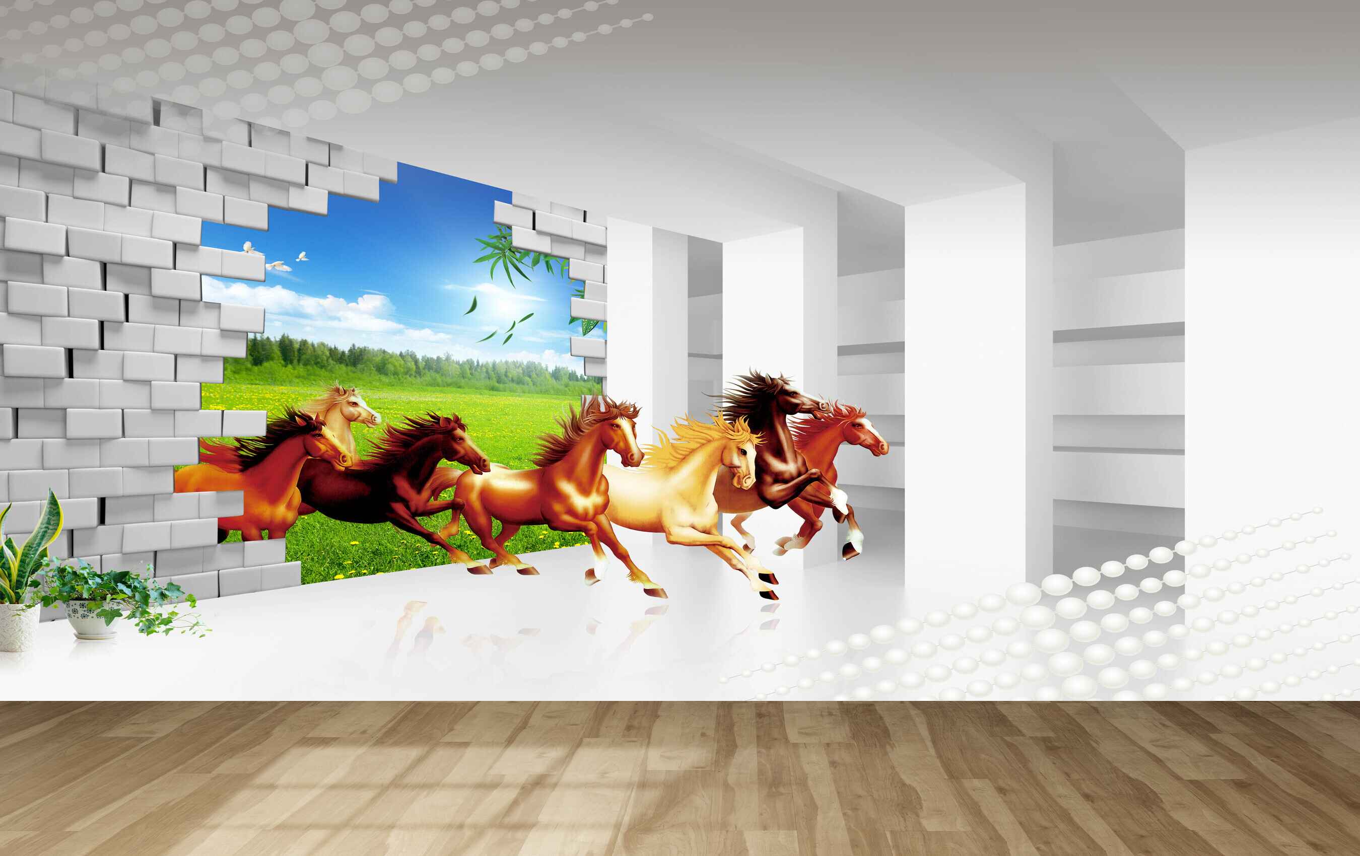 Avikalp MWZ3776 Seven 7 Horses Racing Natures Trees Plants Leaves HD Wallpaper Avikalp MWZ3776 Seven 7 Horses Racing Natures Trees Plants Leaves HD Wallpaper