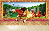 Avikalp MWZ3777 Seven 7 Horses Racing Trees Pink Flowers Waterfalls HD Wallpaper Avikalp MWZ3777 Seven 7 Horses Racing Trees Pink Flowers Waterfalls HD Wallpaper