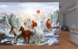 Avikalp MWZ3779 Seven 7 Horses Sun Birds Mountains Birds Water Stones HD Wallpaper Avikalp MWZ3779 Seven 7 Horses Sun Birds Mountains Birds Water Stones HD Wallpaper