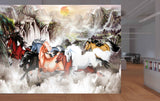 Avikalp MWZ3785 Seven 7 Horses Running Sun Birds Mountains HD Wallpaper Avikalp MWZ3785 Seven 7 Horses Running Sun Birds Mountains HD Wallpaper
