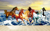 Avikalp MWZ3789 Seven 7 Horses Racing Sun Clouds Water HD Wallpaper Avikalp MWZ3789 Seven 7 Horses Racing Sun Clouds Water HD Wallpaper