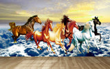 Avikalp MWZ3789 Seven 7 Horses Racing Sun Clouds Water HD Wallpaper Avikalp MWZ3789 Seven 7 Horses Racing Sun Clouds Water HD Wallpaper