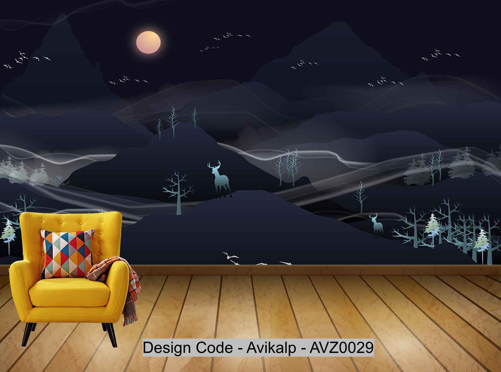 Avikalp Exclusive AVZ0029 Textured Landscape Landscape Tv Background Wall HD 3D Wallpaper