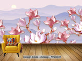 Avikalp Exclusive AVZ0031 Three Dimensional Flower Landscape Landscape Tv Background Wall HD 3D Wallpaper