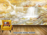 Avikalp Exclusive AVZ0048 Hd Streaming Water Rich Marble Landscape Landscape Tv Background Wall HD 3D Wallpaper