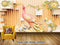 Avikalp Exclusive AVZ0052 Jewelry Style Luxury Peacock Pearl Flower Tv Background Wall HD 3D Wallpaper