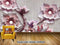 Avikalp Exclusive AVZ0056 Modern 3D Embossed Plum Bird Retro Elegant Tv Background Wall HD 3D Wallpaper