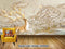 Avikalp Exclusive AVZ0060 Modern 3D Embossed Tree Bird Golden Deer Tv Background Wall HD 3D Wallpaper