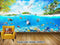 Avikalp Exclusive AVZ0073 Simple Modern Underwater World Children's Cartoon Wall HD 3D Wallpaper