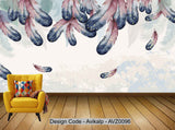 Avikalp Exclusive AVZ0096 Modern Minimalistic Abstract Fantasy Feathers Tv Background Wall HD 3D Wallpaper
