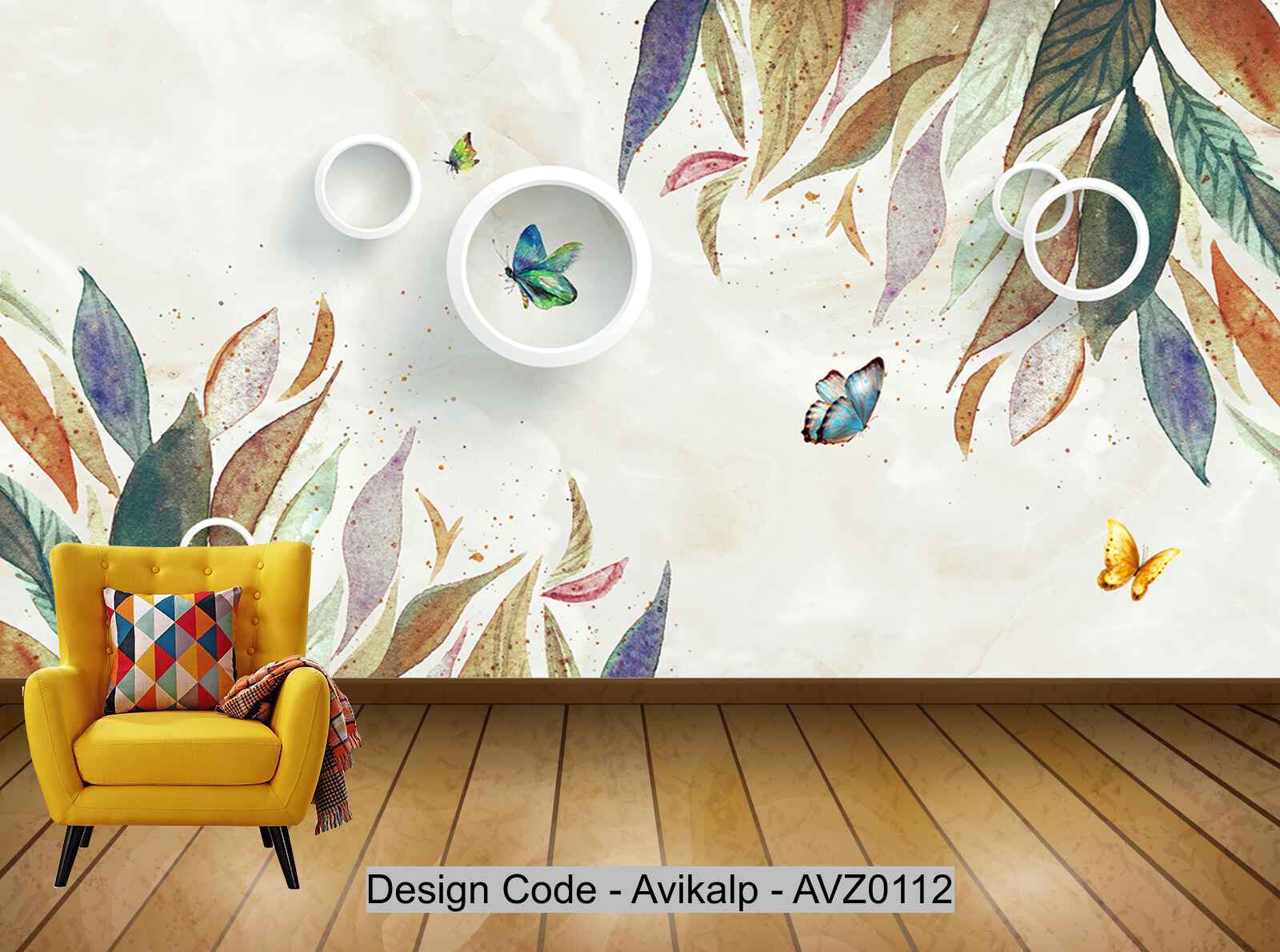 Avikalp Exclusive AVZ0112 Modern Beautiful Minimalist Flower Tv Background Wall Customization HD 3D Wallpaper