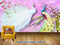 Avikalp Exclusive AVZ0138 Chinese Pink Love Peacock Plum Blossom Peony Flower Wall HD 3D Wallpaper
