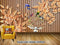 Avikalp Exclusive AVZ0168 Modern Wood Carving Flowers Wood Grain 3d Fawn Bird Tv Background Wall HD 3D Wallpaper
