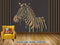 Avikalp Exclusive AVZ0185 Modern Minimalist Three Dimensional Metal Decorative Zebra Tv Background Wall HD 3D Wallpaper