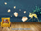 Avikalp Exclusive AVZ0191 Modern Beautiful Minimalist Golden Deciduous Elk Background Wall HD 3D Wallpaper