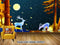 Avikalp Exclusive AVZ0211 Modern Beautiful Night Moonlight Woods Elk Tv Background Wall HD 3D Wallpaper