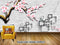 Avikalp Exclusive AVZ0213 Chinese Style 3D Suspended Plum Blossom Magpie Dengmei Tv Background Wall HD 3D Wallpaper
