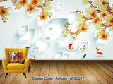 Avikalp Exclusive AVZ0217 Creative Simple Stereo 3D Embossed Tv Background Wall HD 3D Wallpaper