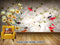 Avikalp Exclusive AVZ0248 Creative Stereoscopic 3D Chinese Style Squid Flower Branch Tv Background Wall HD 3D Wallpaper