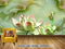 Avikalp Exclusive AVZ0264 3D Lotus Embossed Tv Background Wall HD 3D Wallpaper