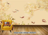 Avikalp Exclusive AVZ0277 Chinese Stereo Peony Rich Tv Background Wall HD 3D Wallpaper