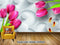 Avikalp Exclusive AVZ0285 3D Stereo Fashion Tulip Living Room Tv Background Wall HD 3D Wallpaper