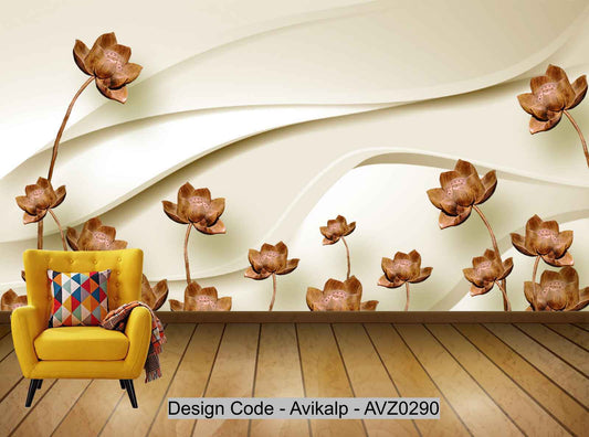 Avikalp Exclusive AVZ0290 Three Dimensional Relief 3D Stereo Painting Marble Tv Background Wall HD 3D Wallpaper