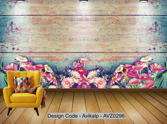 Avikalp Exclusive AVZ0296 Flower Floral Tv Background Wall HD 3D Wallpaper