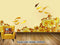 Avikalp Exclusive AVZ0355 Chinese Style Rich And Colorful Peony Flower Golden Background Wall HD 3D Wallpaper