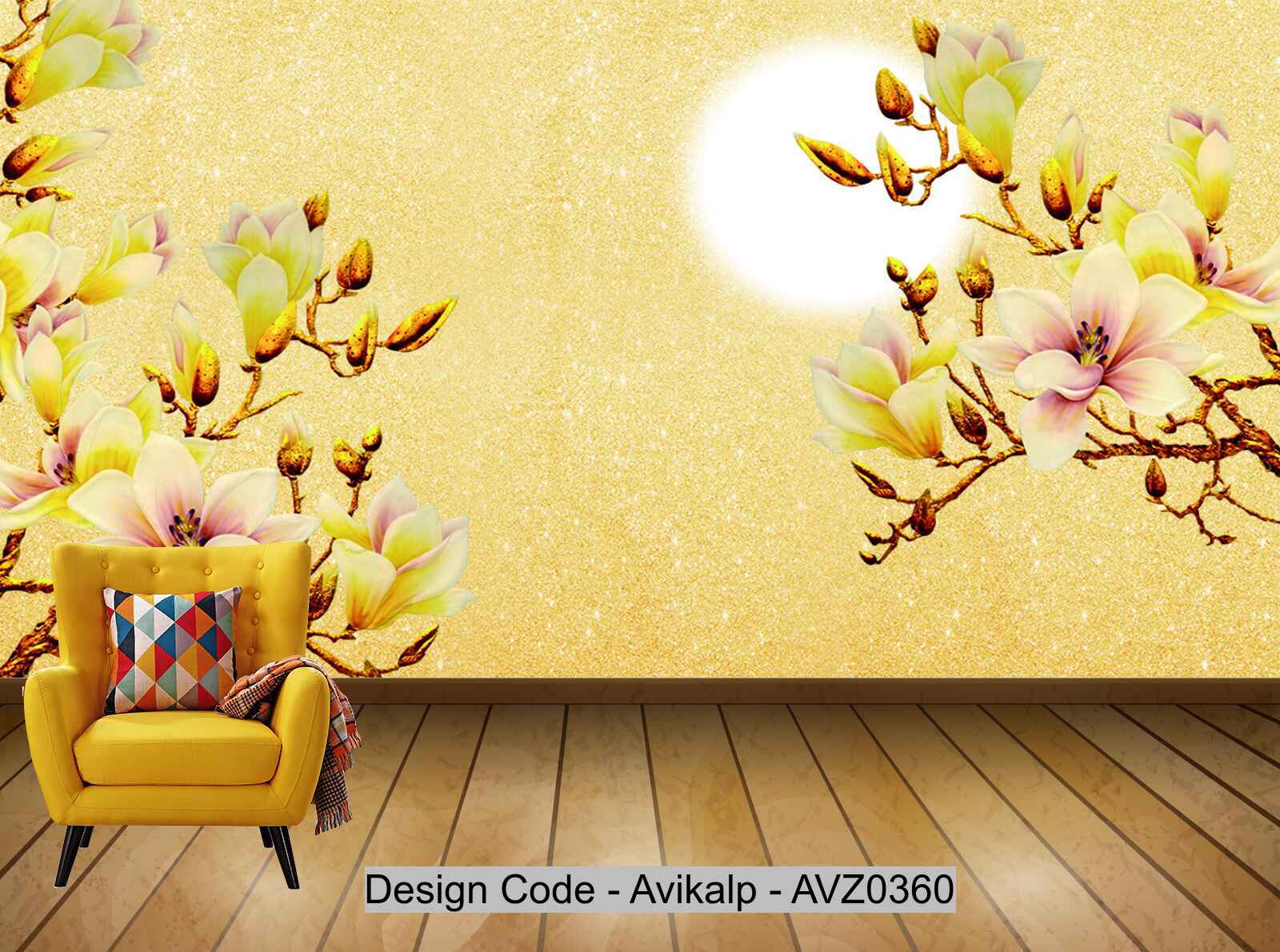 Avikalp Exclusive AVZ0360 Rich And Auspicious Chinese Three Dimensional Carved Wall HD 3D Wallpaper