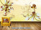Avikalp Exclusive AVZ0363 Three Dimensional Golden Lotus Goldfish Chinese Background Wall HD 3D Wallpaper